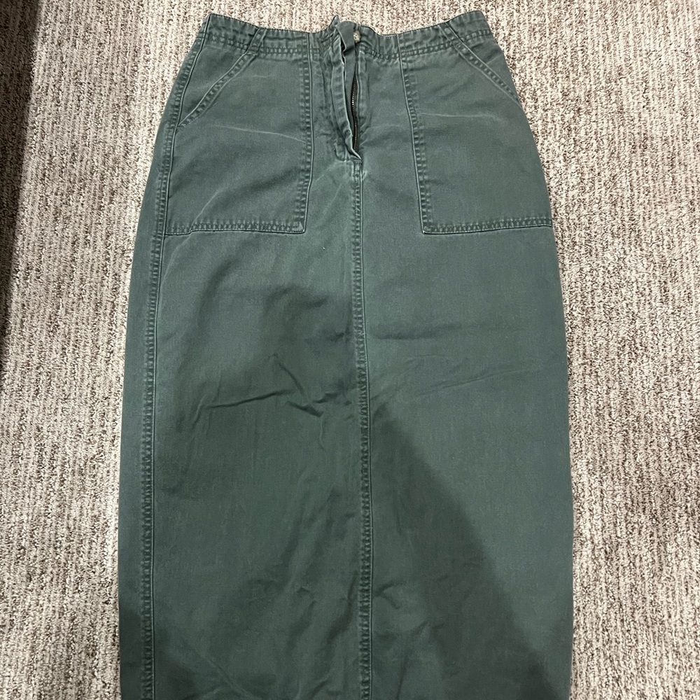 Olive cargo skirt!
